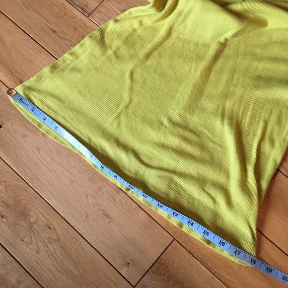 Long Acid Yellow Pima Cotton Ribbed Singlet Tank Top - Picture 11 of 14